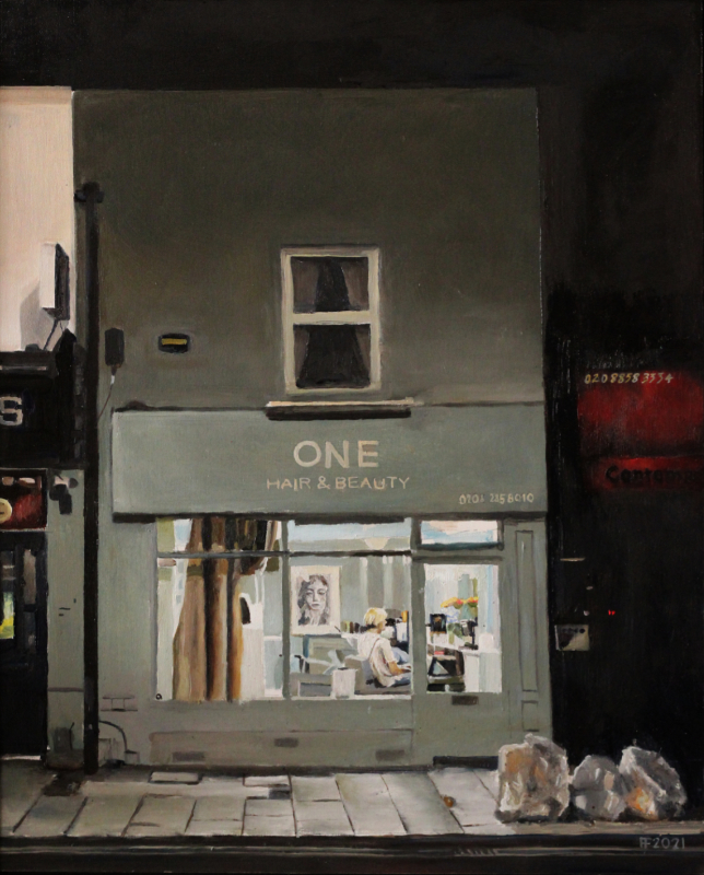 One Trafalgar Road 9.40pm oil on canvas board 40 x 50 cm
